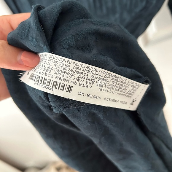 Zara Long Sleeve Navy Dress - Small - Picture 3 of 3